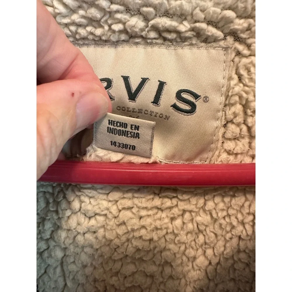 Orvis Mens Gray Sherpa Lined Quarter Zip Pullover Sweater Jacket Size Medium